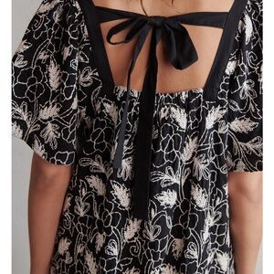 NWT Masia Copenhagen Nela Maxi dress Bomuld Cotton square romantic embroidering